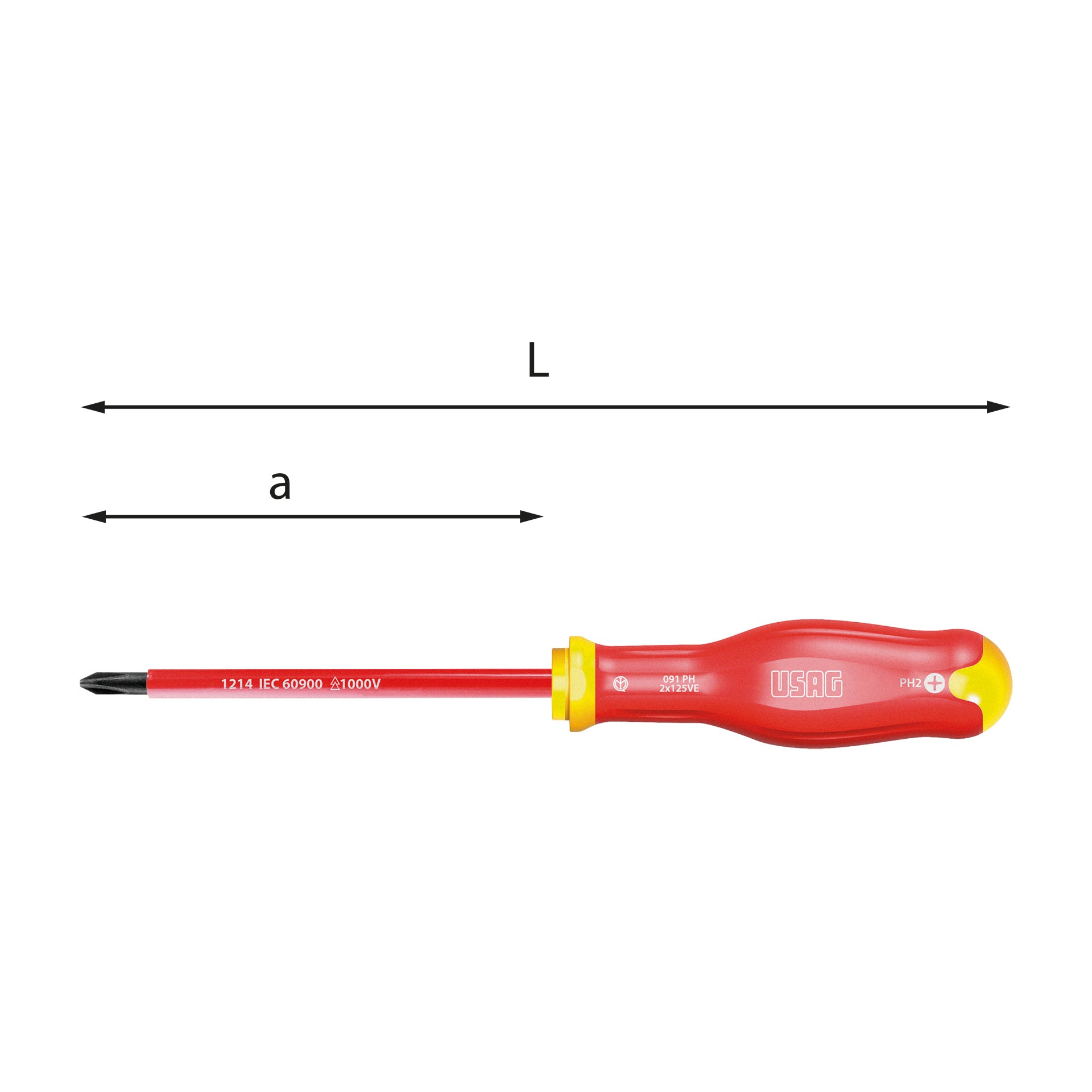 091 PH - Screwdrivers for PHILLIPS® cross recessed screws 1000 V - Usag 091 PH - Screwdrivers for PHILLIPS® cross recessed screws 1000 V - Usag